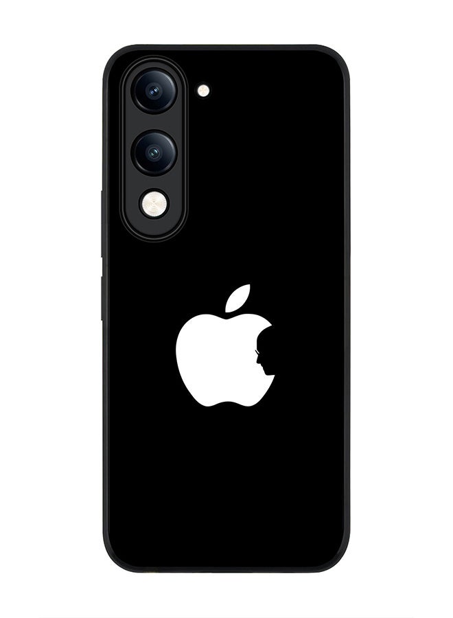 For vivo Y29s 5G / Y19s 5G Case,Slim fit Camera Protection, Shockproof Thin Phone cover  - Steve's Apple - Black